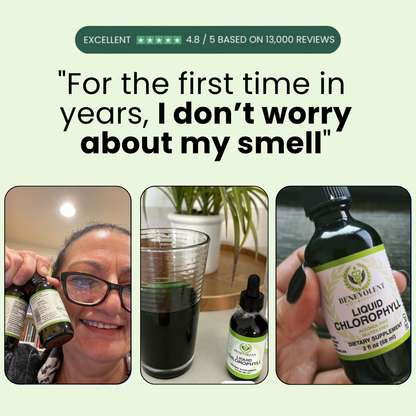 100% Organic Chlorophyll Drops For Gut Health & Body Odor
